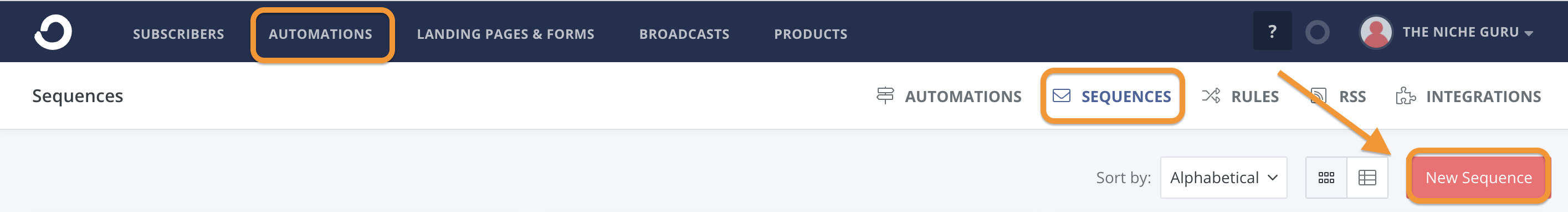 creating an email sequence in convertkit